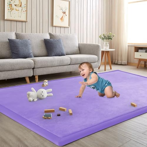 Baby Play Mat for Floor Nursery Muscle Mat Area Rug Playroom Rug 59x79" Elastic Foam 1.3" Thick Crawling Mat for Babies
