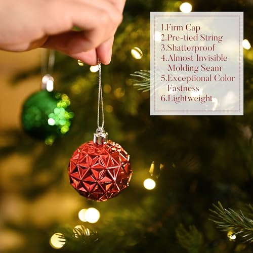 50ct Christmas Tree Decorations Ball Ornaments 2 Inches (50 Count)