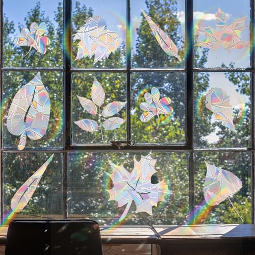 34 Pcs Fall Window Clings for Glass Window
