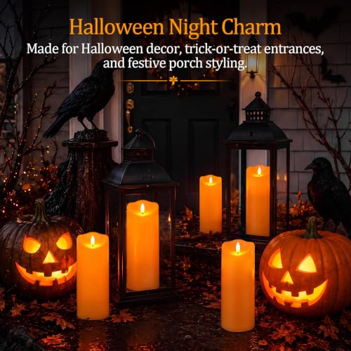 Halloween Orange Waterproof LED Candles