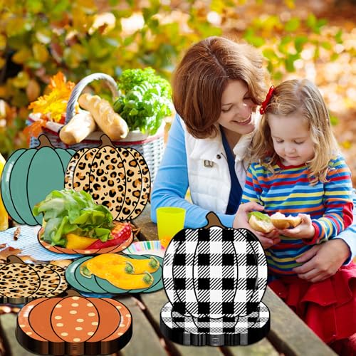 40Pcs Fall Pumpkin Paper Plates