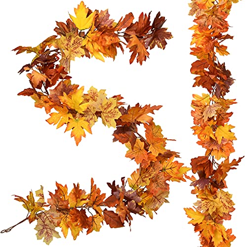 2 Pack Fall Garland Maple Leaf