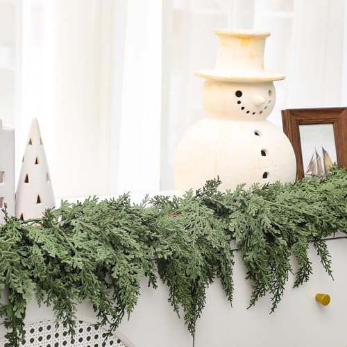 2 Pcs 6 ft Artificial Cedar Garland for Christmas
