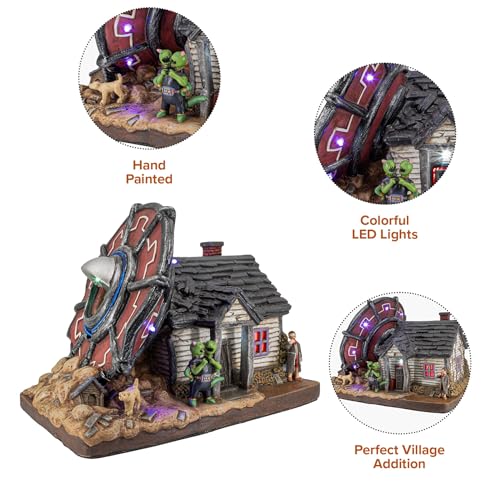 No Landing Zone Alien Theme Spooky Halloween Village Multi
