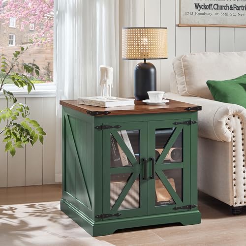 24'' End Table with Charger for Living Room