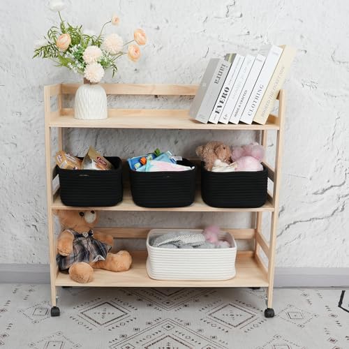 Small Woven Storage Baskets for Shelves (3 Count)