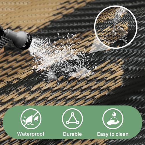 Outdoor Rug Waterproof Plastic Rugs for Patio (80 Sq Ft)