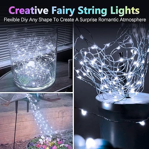 3 Pack 60 LED Fairy Lights Battery Operated with Remote