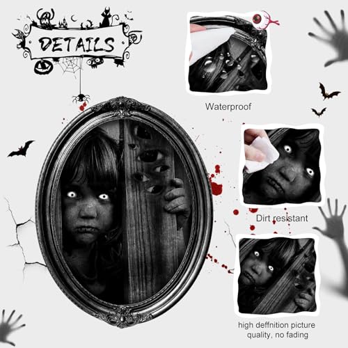 15 Halloween Gothic Creepy Skull Photos Haunted Horror Picture Frame (15 Count)