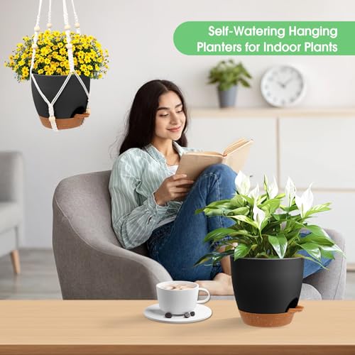Hanging Planters for Indoor Outdoor Plants (2 Count)