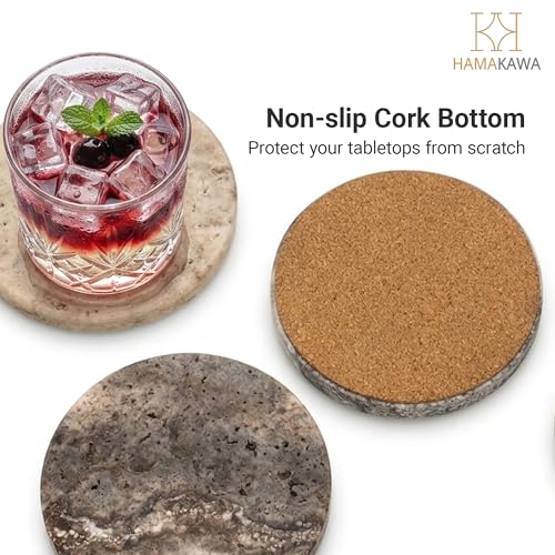 Natural Marble Coasters Set of 4 (4 Count)