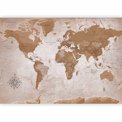Premium Wall Mural World Map 138x101 in (7 Count)