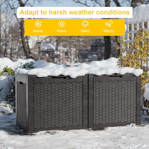 31 Gallon Deck Boxes Outdoor Waterproof