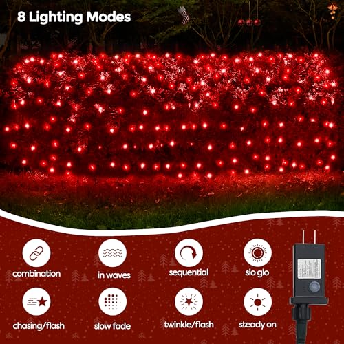 Christmas Net Lights 200LED F8 Big Bulbs