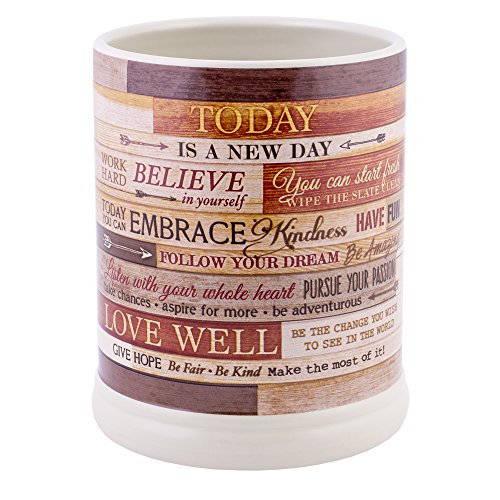Today Aspire Change the World Wood Look Stoneware Electric Jar Candle Warmer