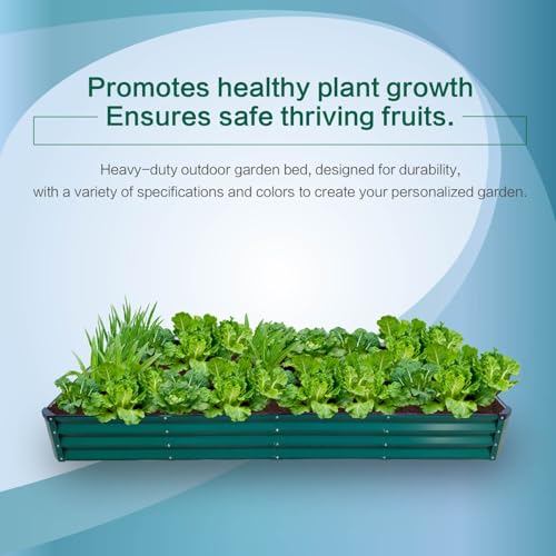 GARDMAX 8x4x1FT Galvanized Raised Garden Bed Kit
