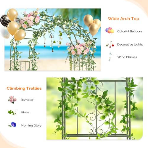 Garden Arbor Double Layer Arch Archway for Wedding Ceremony Party
