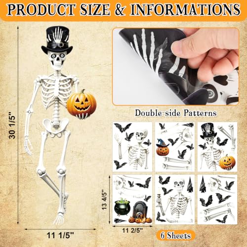Vintage Halloween Window Clings 6 Sheets (6 Count)