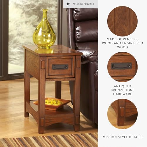 Breegin Narrow Sofa Side End Table