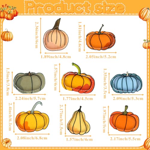 24 Pcs Fall Felt Ornaments for Small Tree (24 Count)