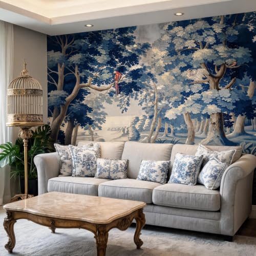 Vintage Forest Peel and Stick Wallpaper Jungle Landscape Mural