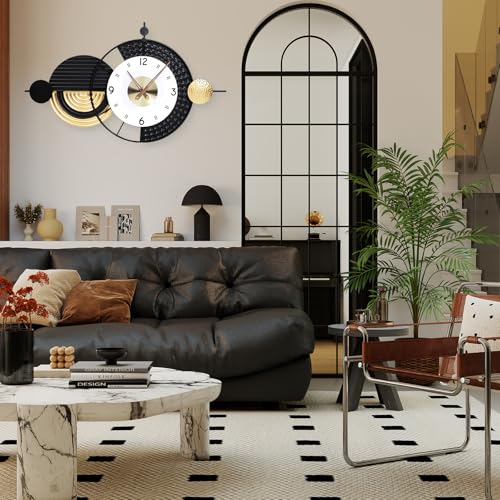 20.8X34.2 inch Modern Abstract Metal Decorative Wall Clock
