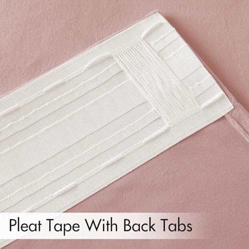 Light Pink Velvet Pinch Pleat Blackout Curtains W52 X L84 Inches