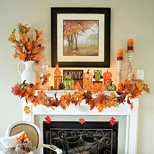2 Pack Fall Maple Leaf Garland (2 Count)