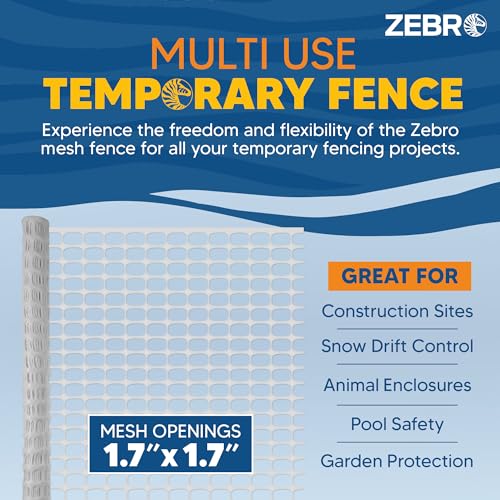 4' x 100' White Plastic Garden Fence Roll (100 Foot)