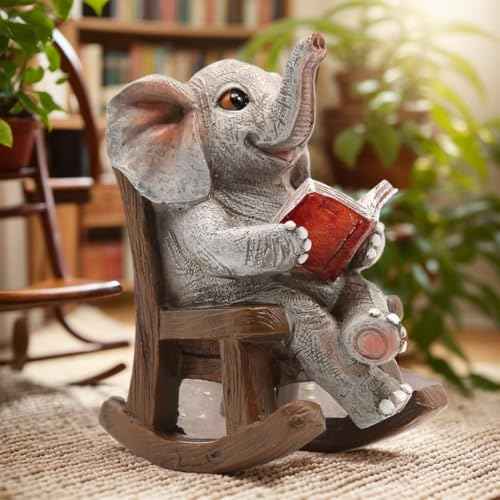 Garden Statues Elephant Outdoor Decor Lights