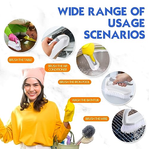12 Pcs Scrub Brush Bulk for Cleaning with Handle
