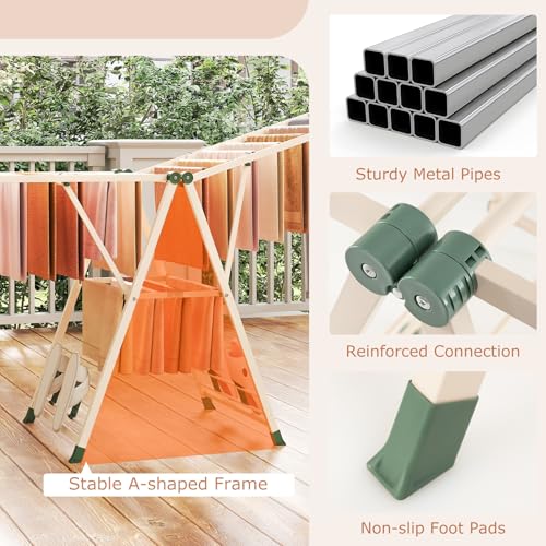 Foldable Metal Clothes Drying Rack