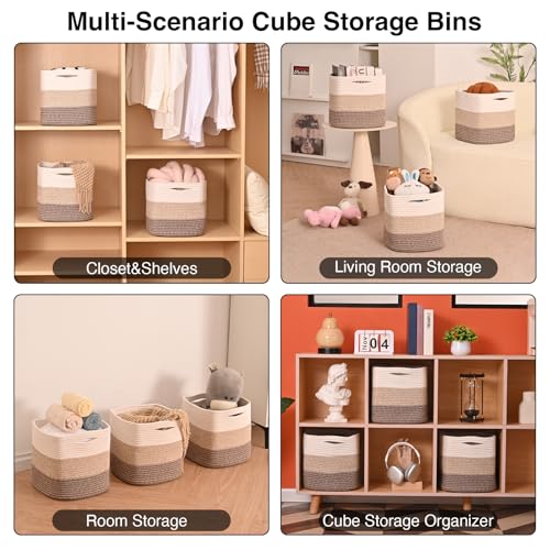 13 Inch Cube Closet Storage Bins (3 Count)