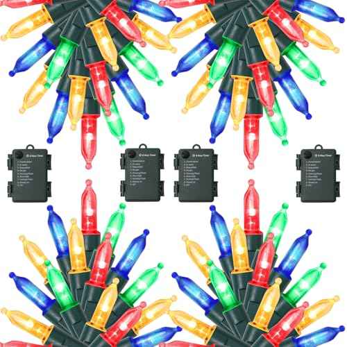 4 Pack 50LED Outdoor Christmas Lights (4 Count)