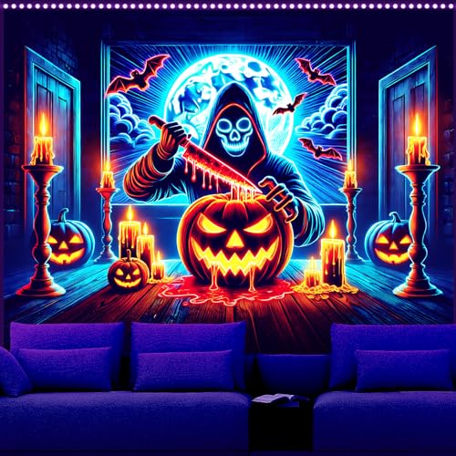 UV Reactive Halloween Tapestry