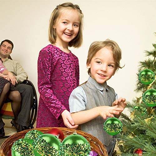 4pc Green Christmas Ball Ornaments (4 Count)
