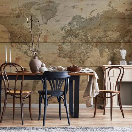 Premium Wall Mural World Map 177x124 in (9 Count)