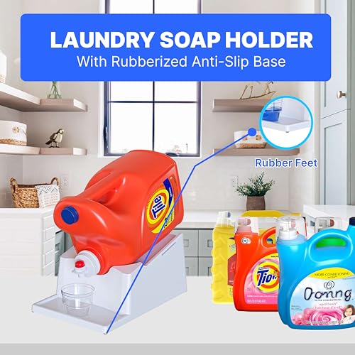 Liquid Laundry Detergent Dispenser Holder with Drip Tray