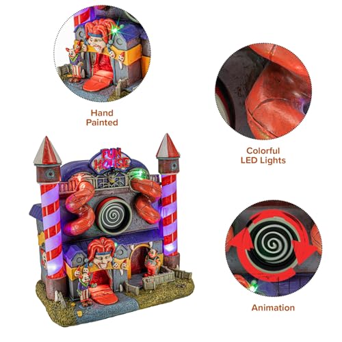 Carnival Funhouse Clown Theme Spooky Halloween Village Multi