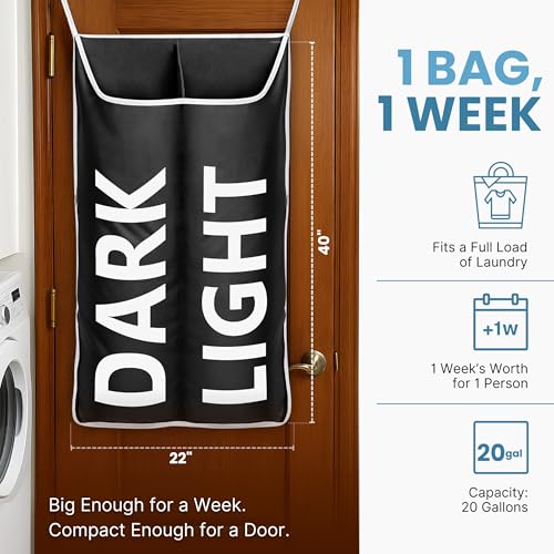 Hanging Laundry Hamper Bag XL 40x22"
