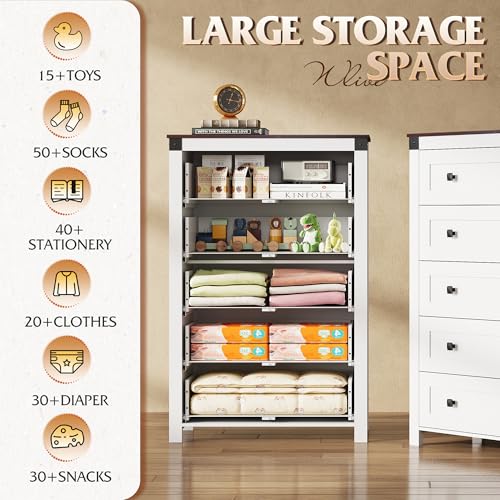 Farmhouse White Dresser for Bedroom