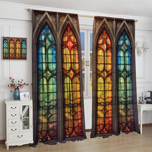 Stained Glass Curtains (2 Count)