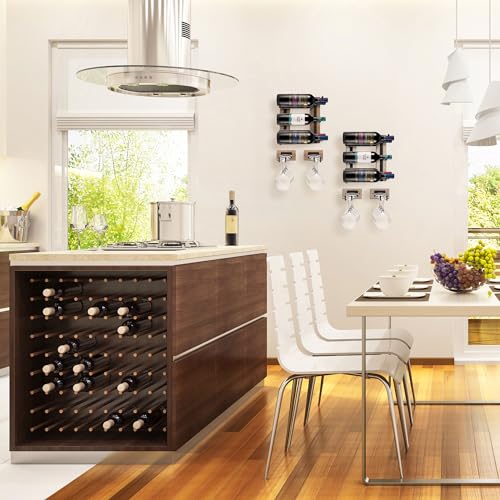 Wall Mounted Wine Glass Stemware Rack Set (2 Count)