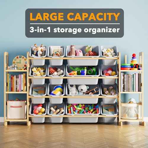 Toy Storage Organizer with 6 Shelves and 16 Bins