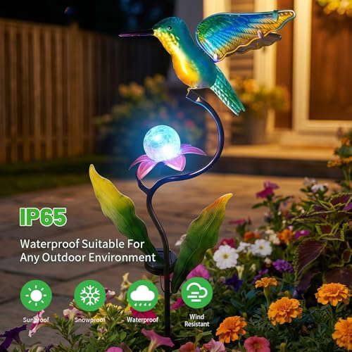 46 Inch Solar Hummingbird Lights