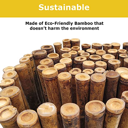 Caramel Brown Bamboo Fence Roll Outdoor Fencing Panels 4 ft H x 8 ft L