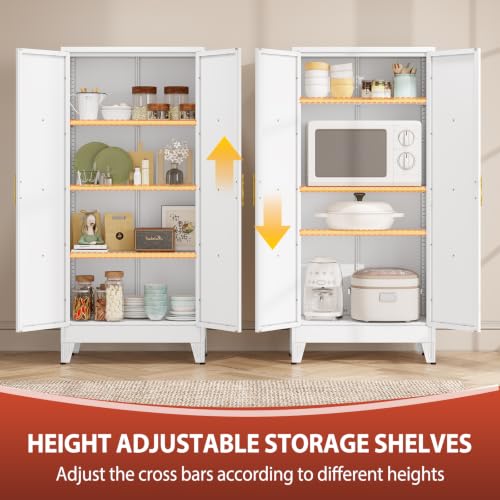 61" H Kitchen Storage Cabinet with Doors