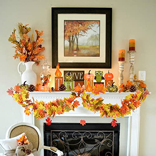 2 Pack Fall Garland Maple Leaf (11.8 Foot)