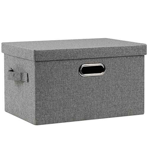 Medium 15" 21 Quart Collapsible Stackable Storage Bins with Lids