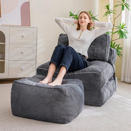 Square Stuffed Pouf Ottoman